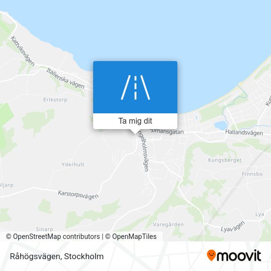 Råhögsvägen karta