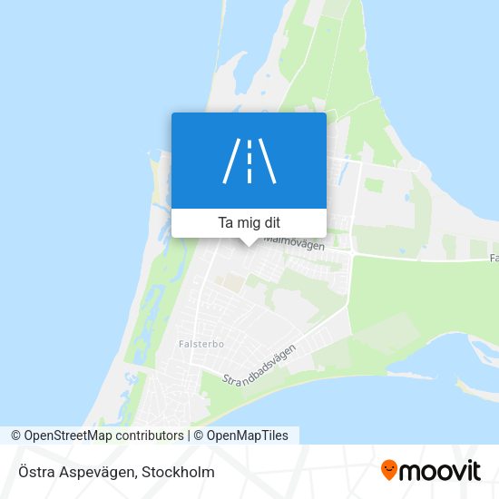 Östra Aspevägen karta