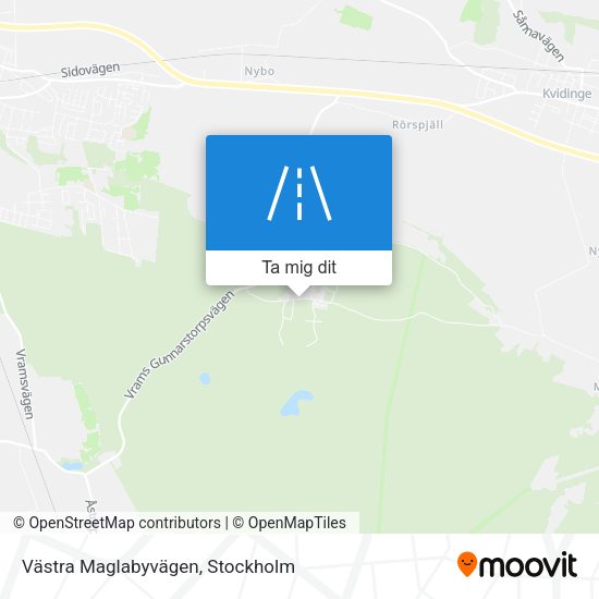 Västra Maglabyvägen karta
