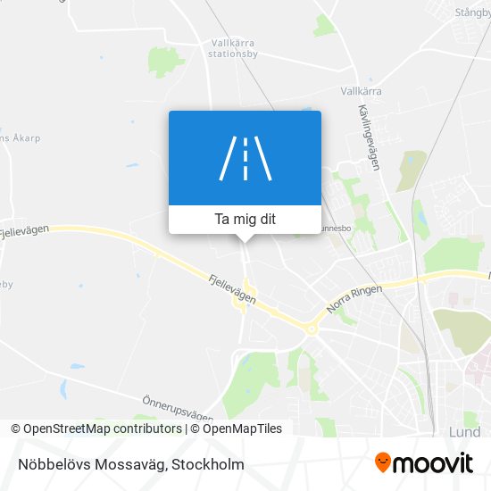 Nöbbelövs Mossaväg karta