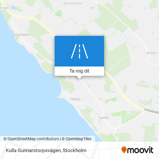 Kulla Gunnarstorpsvägen karta