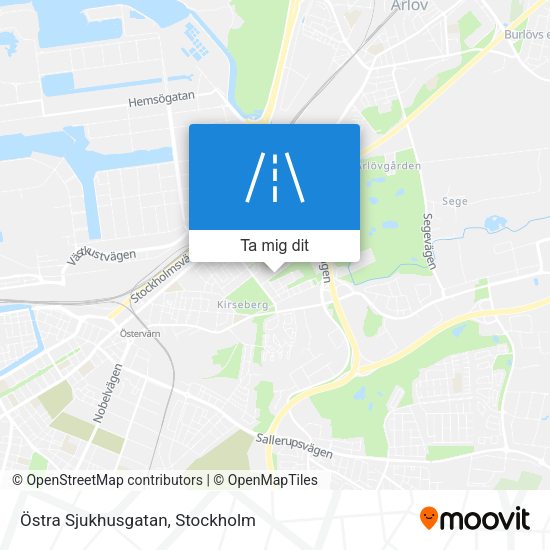 Östra Sjukhusgatan karta