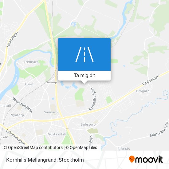 Kornhills Mellangränd karta