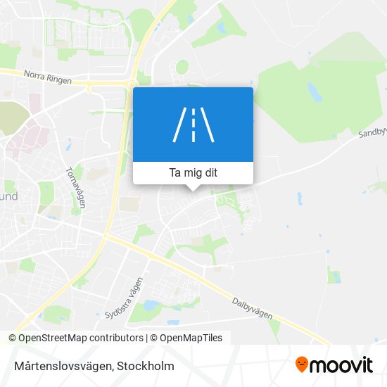 Mårtenslovsvägen karta