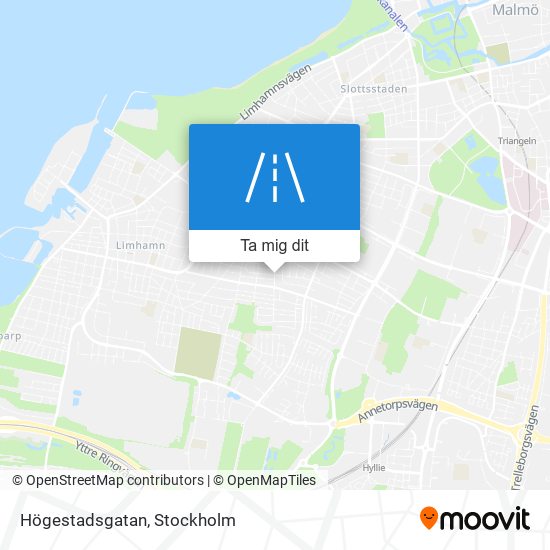 Högestadsgatan karta