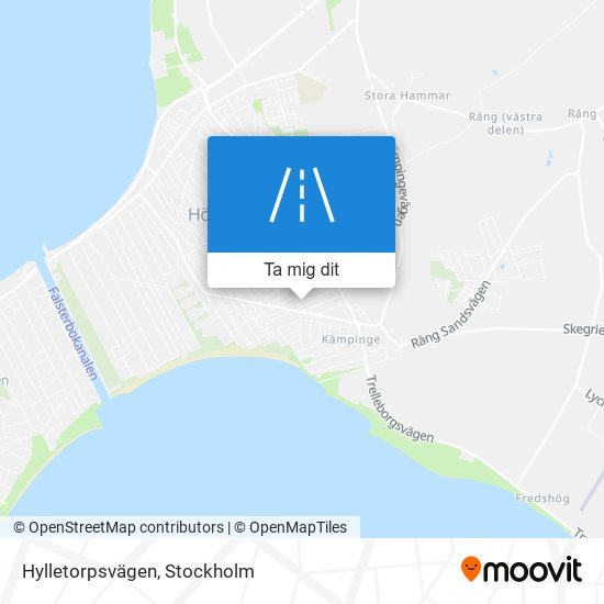 Hylletorpsvägen karta