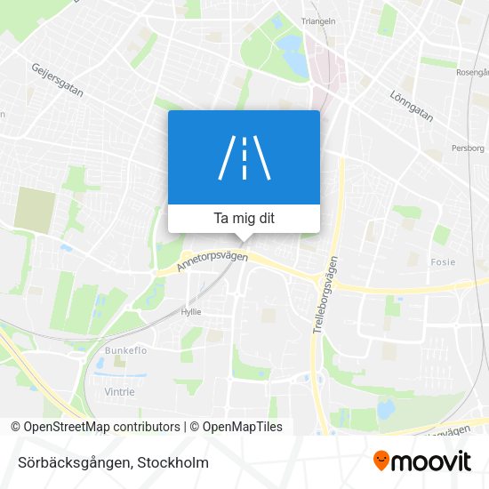 Sörbäcksgången karta