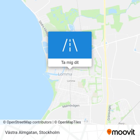 Västra Almgatan karta