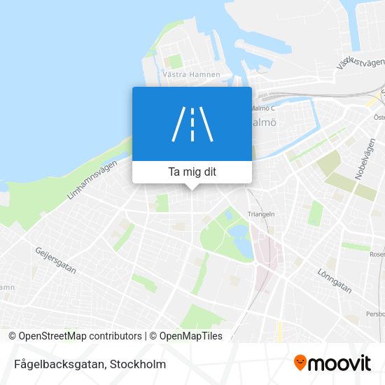 Fågelbacksgatan karta