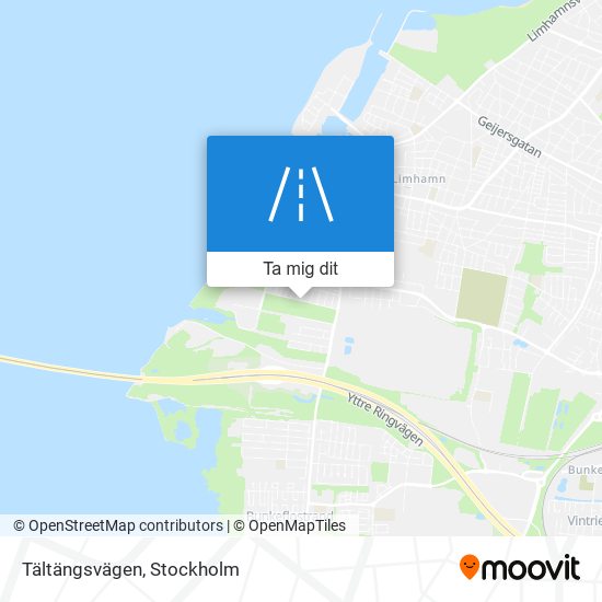 Tältängsvägen karta