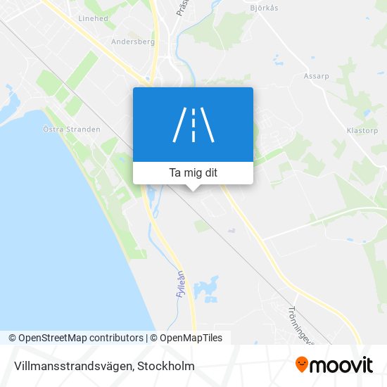 Villmansstrandsvägen karta