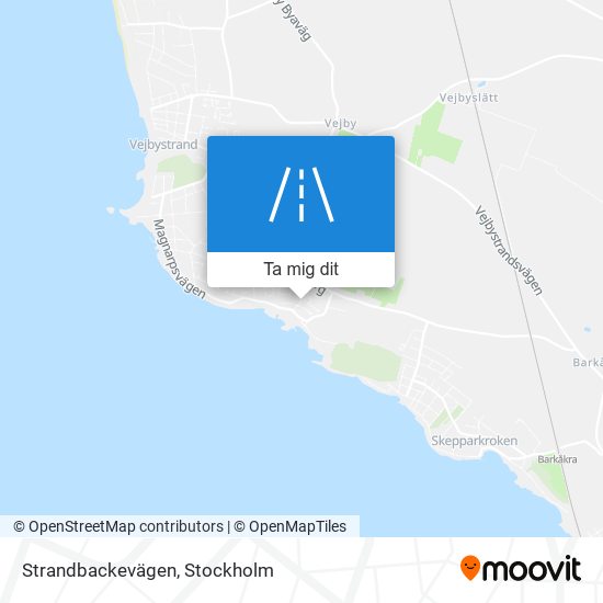 Strandbackevägen karta