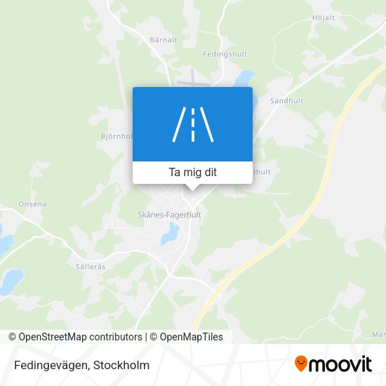 Fedingevägen karta