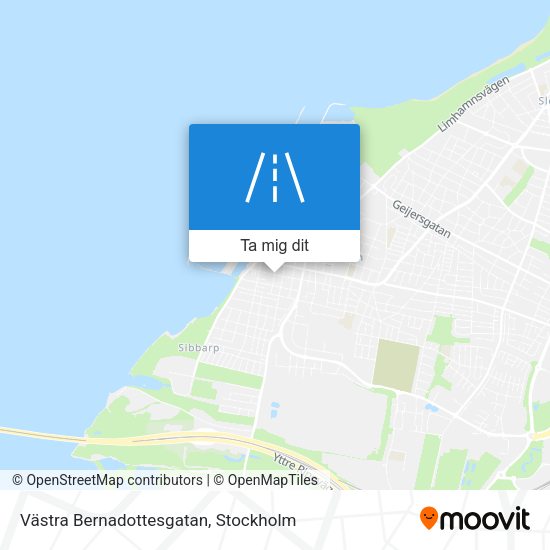 Västra Bernadottesgatan karta