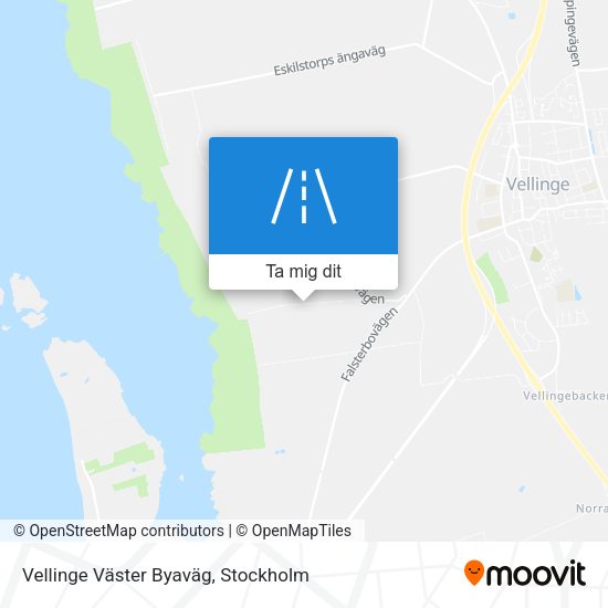 Vellinge Väster Byaväg karta