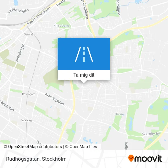 Rudhögsgatan karta