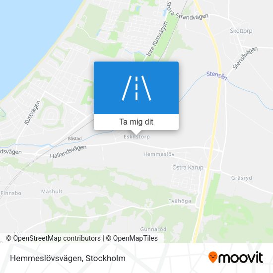 Hemmeslövsvägen karta