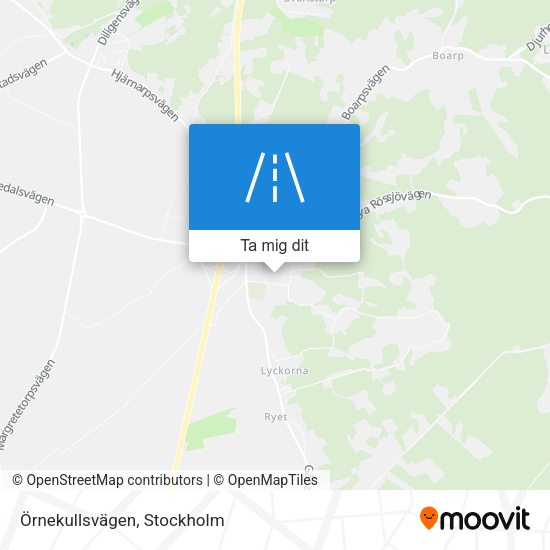 Örnekullsvägen karta