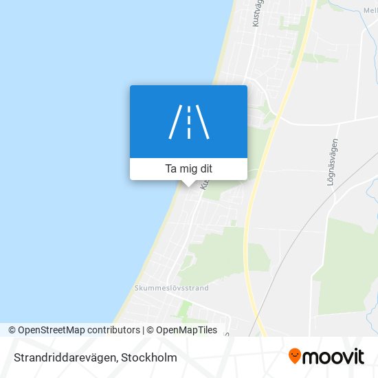 Strandriddarevägen karta