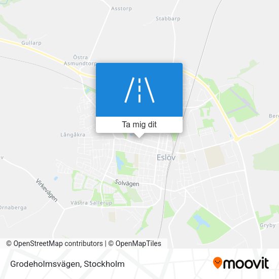 Grodeholmsvägen karta