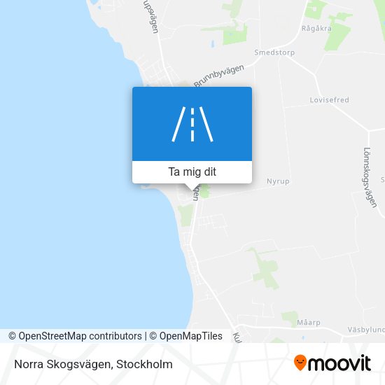 Norra Skogsvägen karta