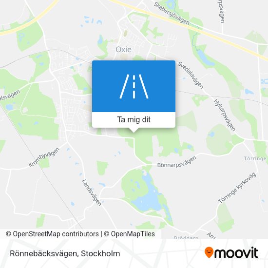 Rönnebäcksvägen karta