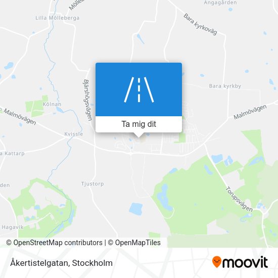 Åkertistelgatan karta