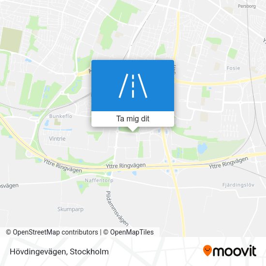 Hövdingevägen karta