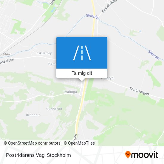 Postridarens Väg karta