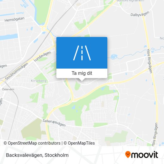 Backsvalevägen karta