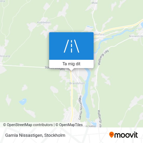 Gamla Nissastigen karta