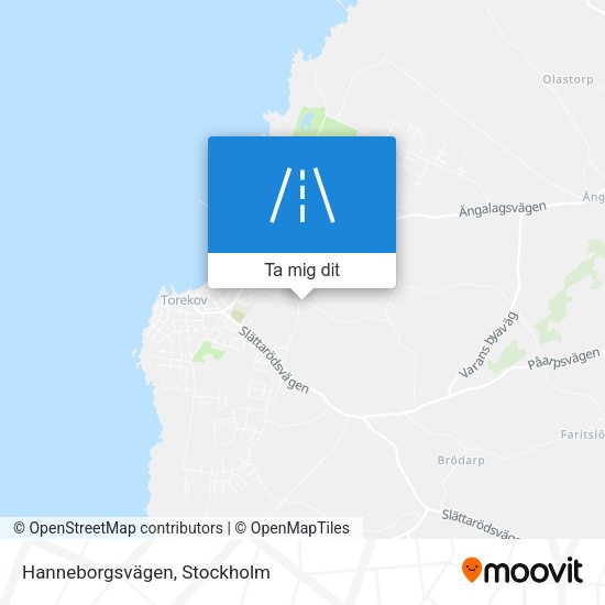 Hanneborgsvägen karta