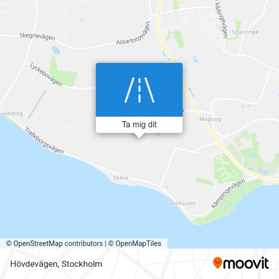 Hövdevägen karta