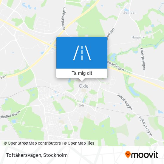 Toftåkersvägen karta