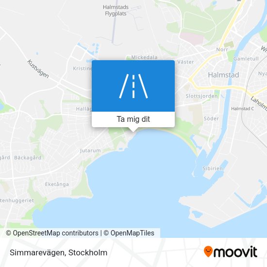 Simmarevägen karta