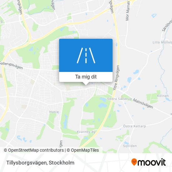 Tillysborgsvägen karta