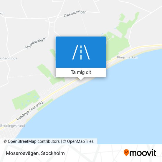Mossrosvägen karta