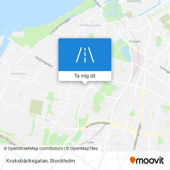 Kroksbäcksgatan karta