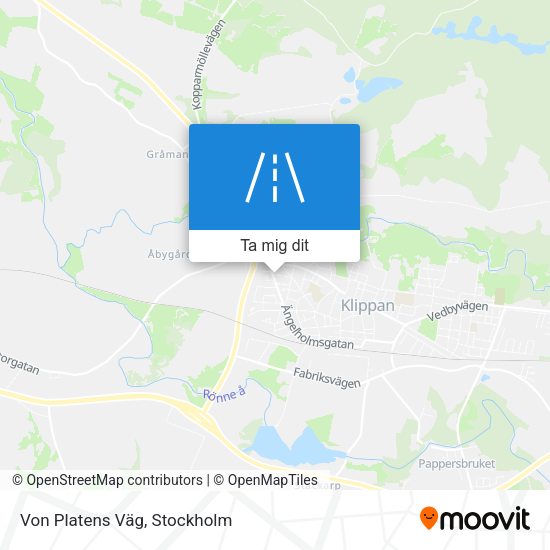 Von Platens Väg karta