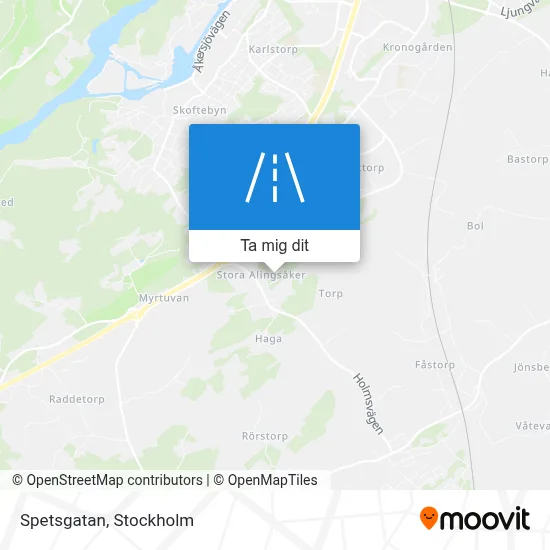 Spetsgatan karta