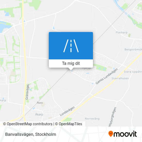 Banvallsvägen karta