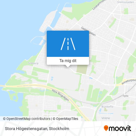 Stora Högestensgatan karta