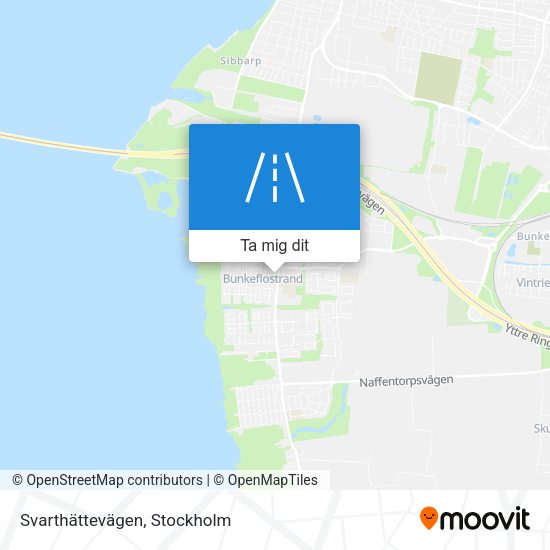 Svarthättevägen karta