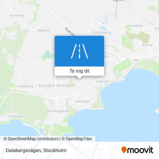 Dalabergsvägen karta