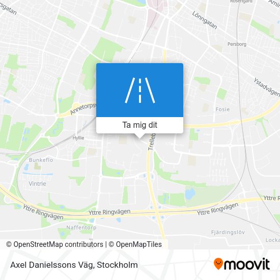 Axel Danielssons Väg karta