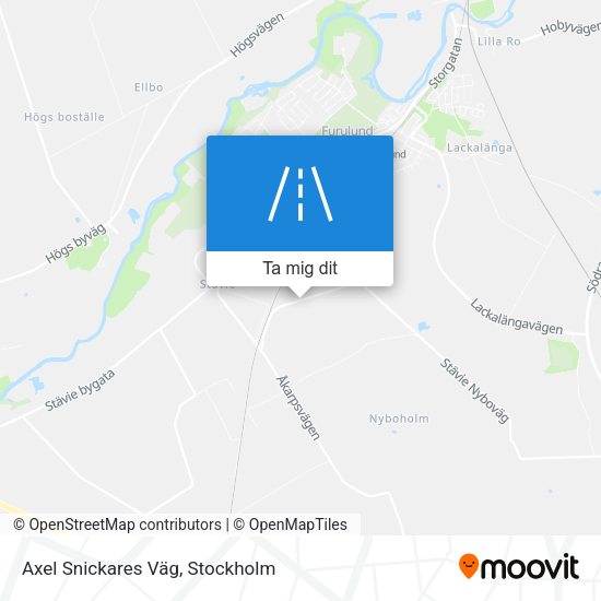 Axel Snickares Väg karta