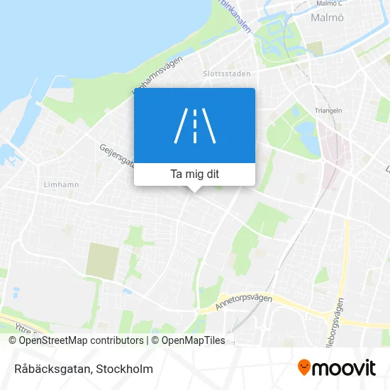 Råbäcksgatan karta