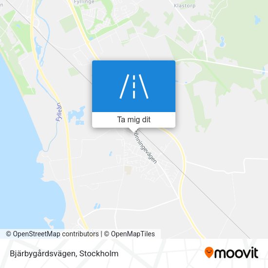 Bjärbygårdsvägen karta