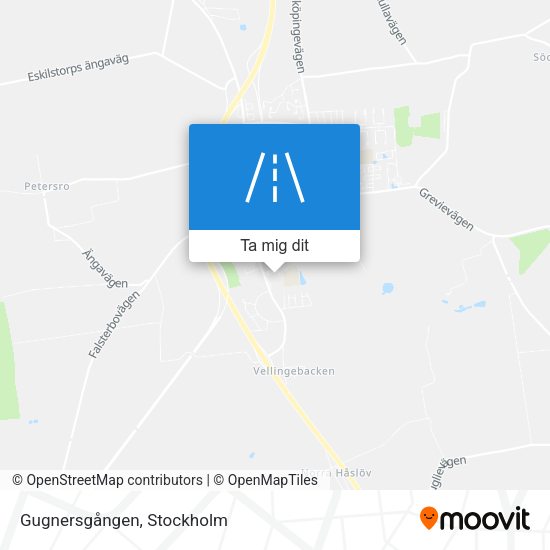 Gugnersgången karta