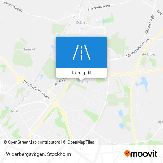 Widerbergsvägen karta